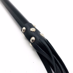 Wooden Martinet with Leather Strings – 78 cm – Black – 2 Wooden Martinet with Leather Strings - 78 cm - Black - 2