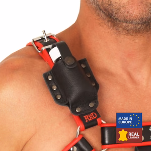 Leather Aroma Bottle Holder for Harness - Black