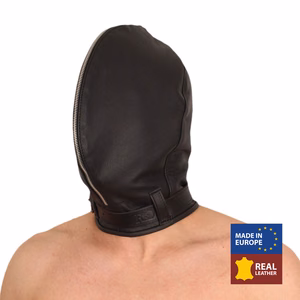 Sensorial Leather Balaclava - Black
