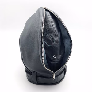 Sensorial Leather Balaclava - Black - 2