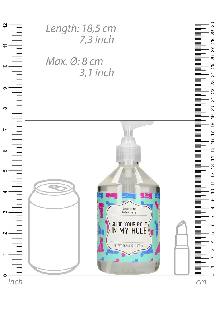 Slide Your Pole In My Hole - Waterbased Lubricant - 17 fl oz / 500 ml - Image 4