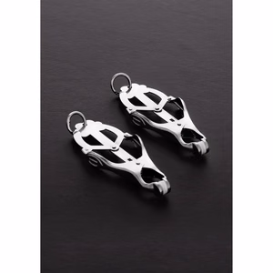 2 Squeezer Teaser Clover Nipple Clamps with Ring