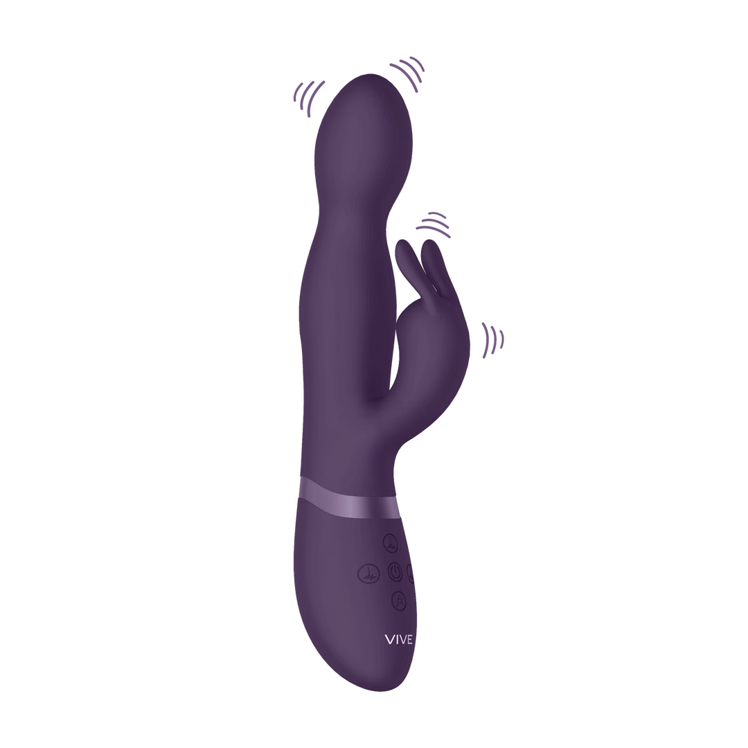 Niva - Rotating Rabbit Vibrator - Purple - 4