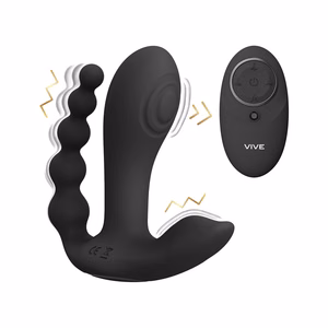 Kata - Pulse Wave  Vibrating Double Penetration Vibrator - Black
