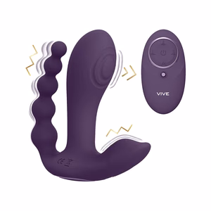 Kata - Pulse Wave  Vibrating Double Penetration Vibrator - Purple