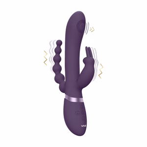 Rini - Pulse Wave  Vibrating Double Penetration Rabbit - Purple