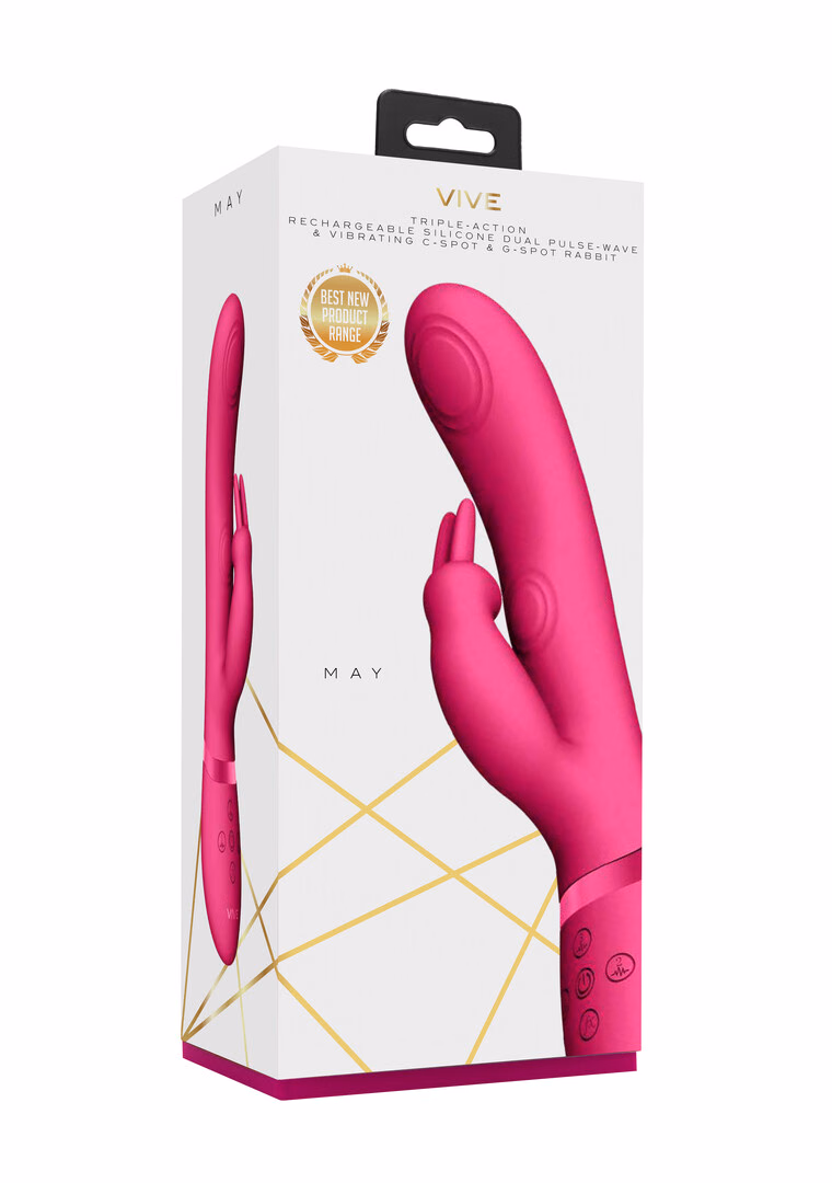 May - Dual Pulse-Wave  Vibrating C-spot  G-Spot Rabbit - Pink - 2