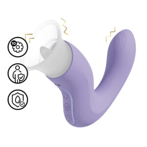 CallaLily - G-Spot Tap Vulva Breast Suction and Tongue Stimulator - Lavender