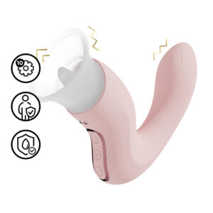 CallaLily - G-Spot Tap Vulva Breast Suction and Tongue Stimulator - Pink