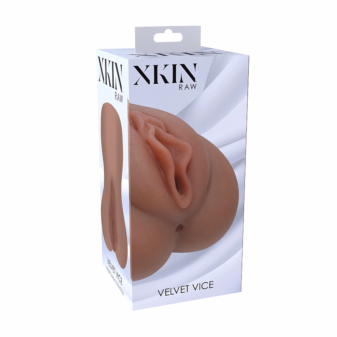 Raw - Velvet Vice - TPE Large Masturbator - 335g - Brown - 2