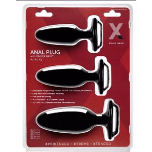 Finger Grip Plug Starter Kit – Butt Plug Kit with Finger Grip – Black – 2 Finger Grip Plug Starter Kit - Butt Plug Kit with Finger Grip - Black - 2