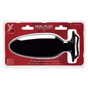 Finger Grip Plug #5 - Butt Plug with Finger Grip - Black - 2