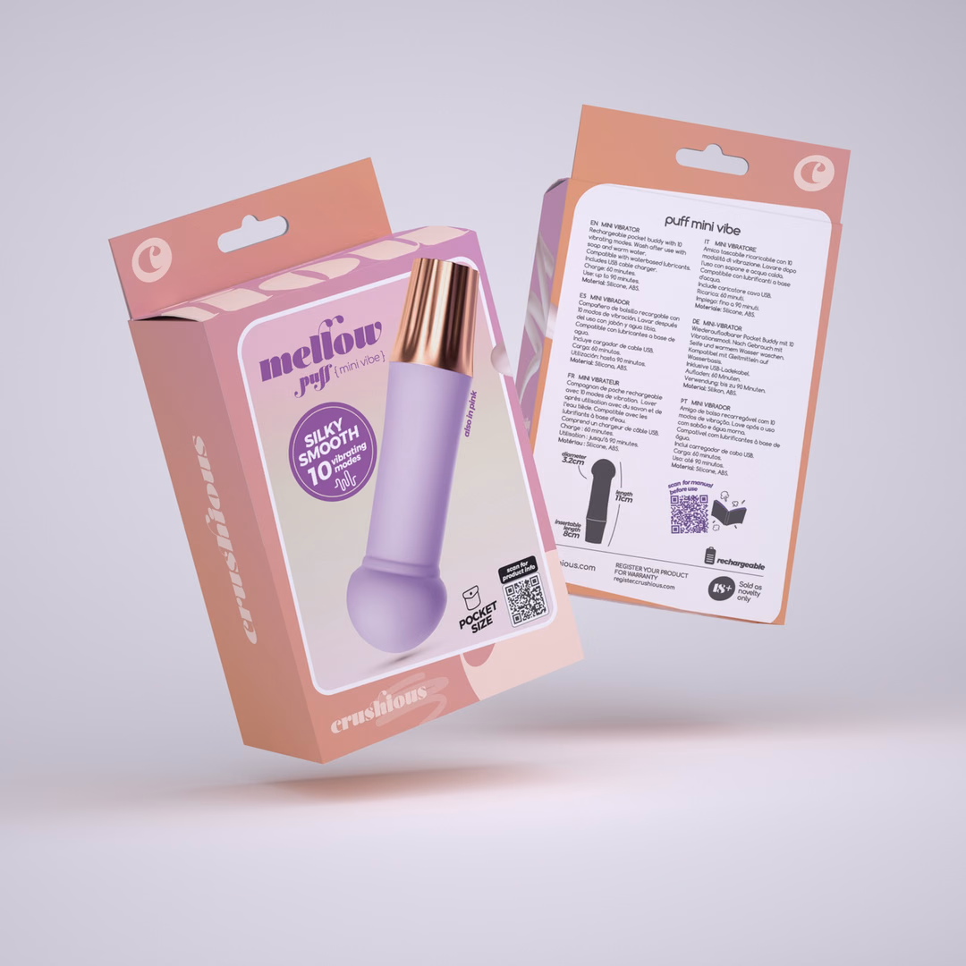 Mellow Puff - Mini Wand Vibrator - Lavender - 2