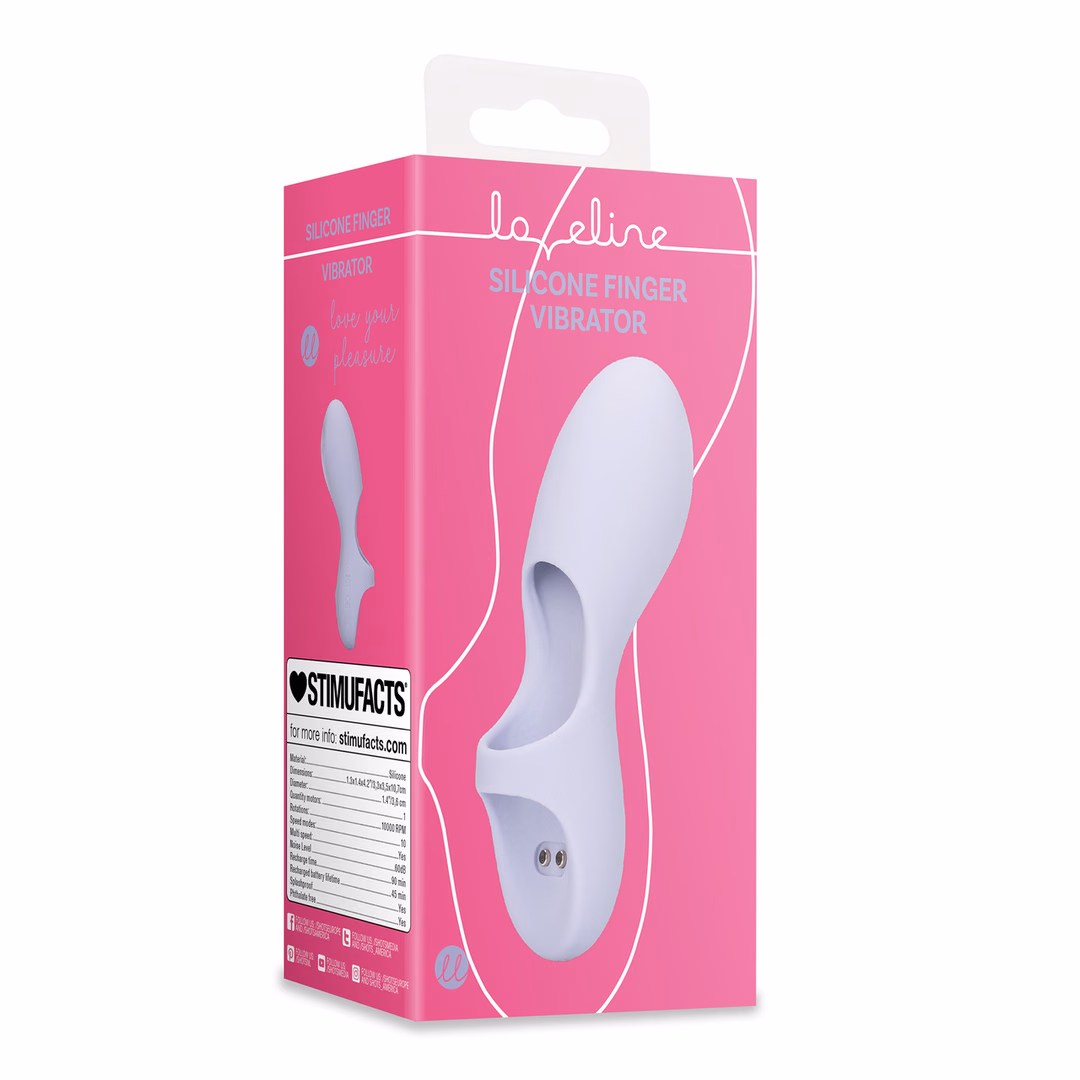 Silicone Finger Vibrator - Lavender - 2