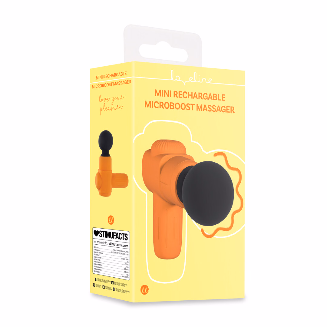 Mini Rechargable Microboost Massager - Orange - 2
