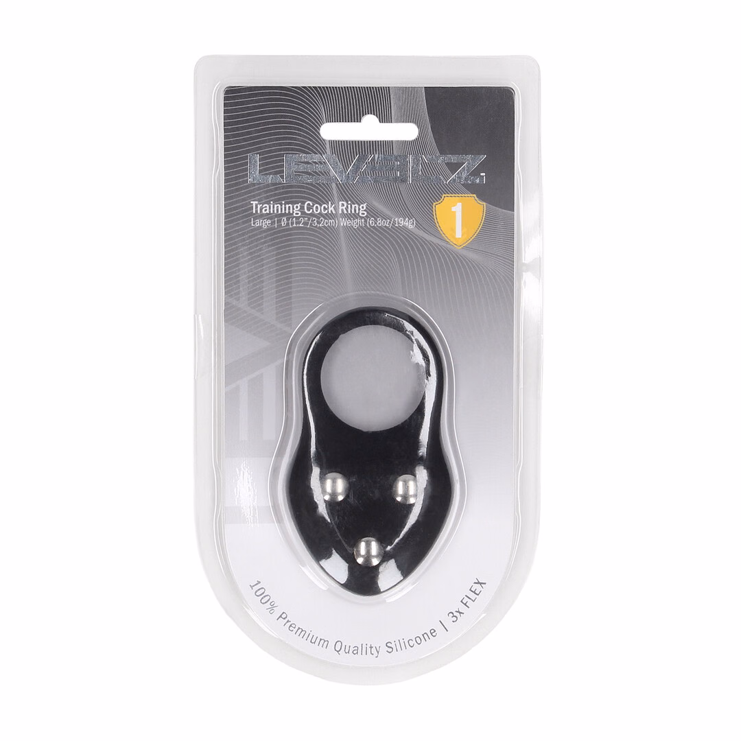Silicone Training Cockring - L - Black - 2