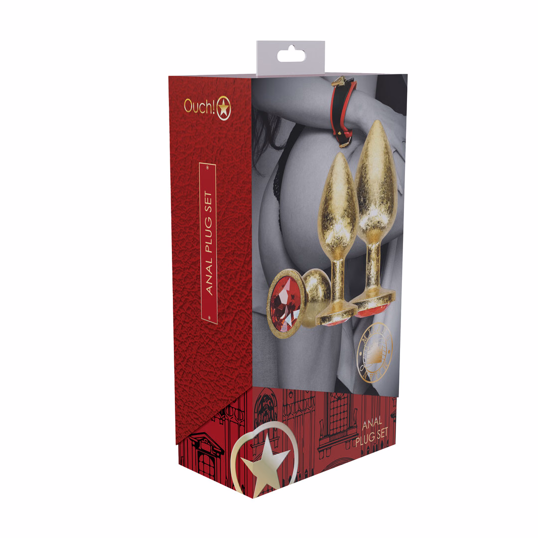 Milan Collection - Metal Anal Plug Set - Gold - 2