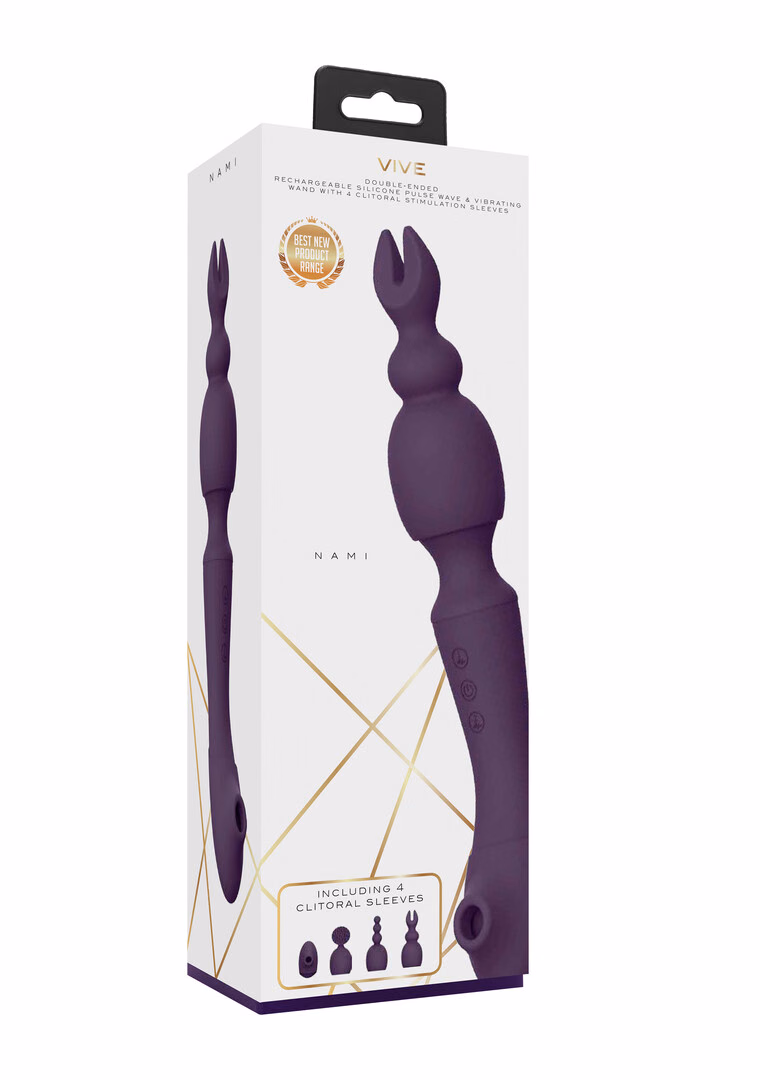 Nami - Pulse Wave  Vibrating Wand - Purple - 2